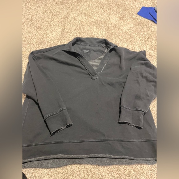 Aerie Soft & Cozy Oversized Sweatshirt Women’s Small Black - Picture 4 of 15